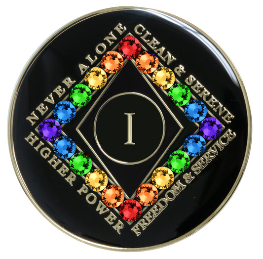 Clean Time Recovery Medallion with Rainbow