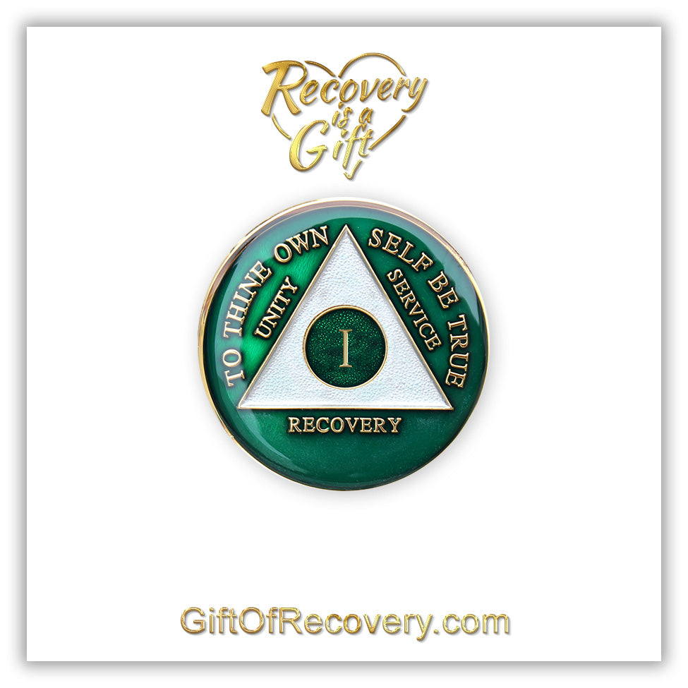 AA Recovery Medallion - Green