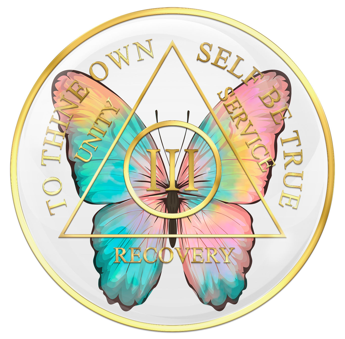 Butterfly Medallion with Years 1 - 40, 45 & 50