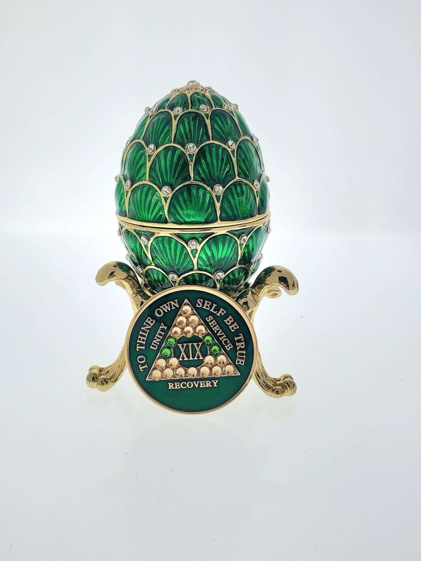 Faberge Style Egg with matching Medallion (chip holder)