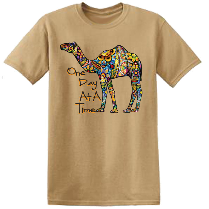 One Day At A Time Camel T-Shirt