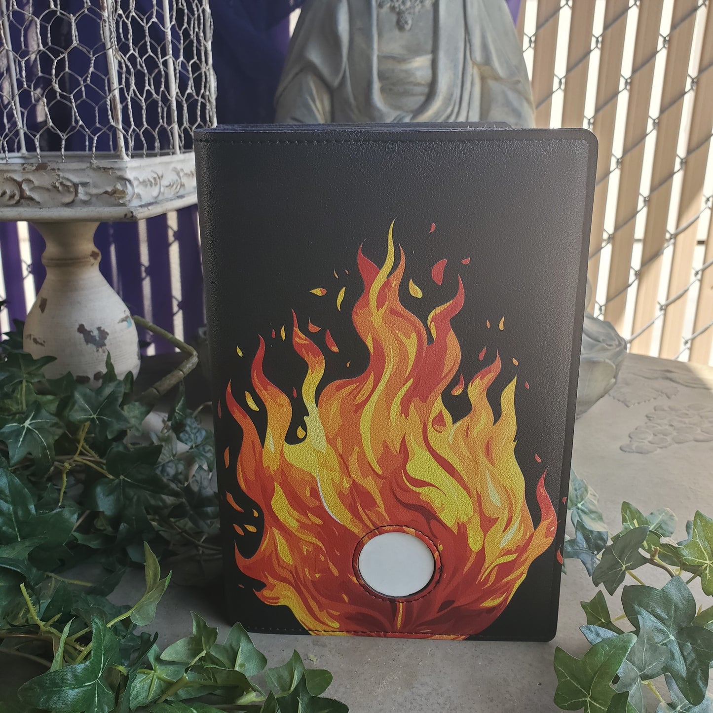 Flame Double Book Cover with Coin Holder for Big Book and 12n12