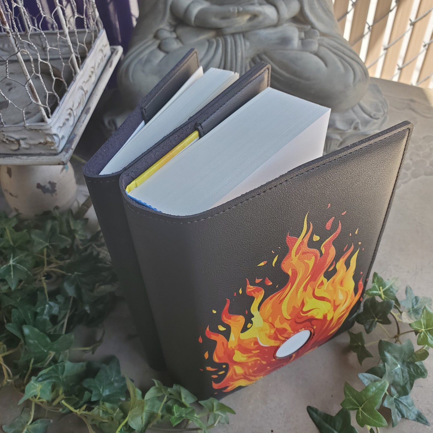 Flame Double Book Cover with Coin Holder for Big Book and 12n12