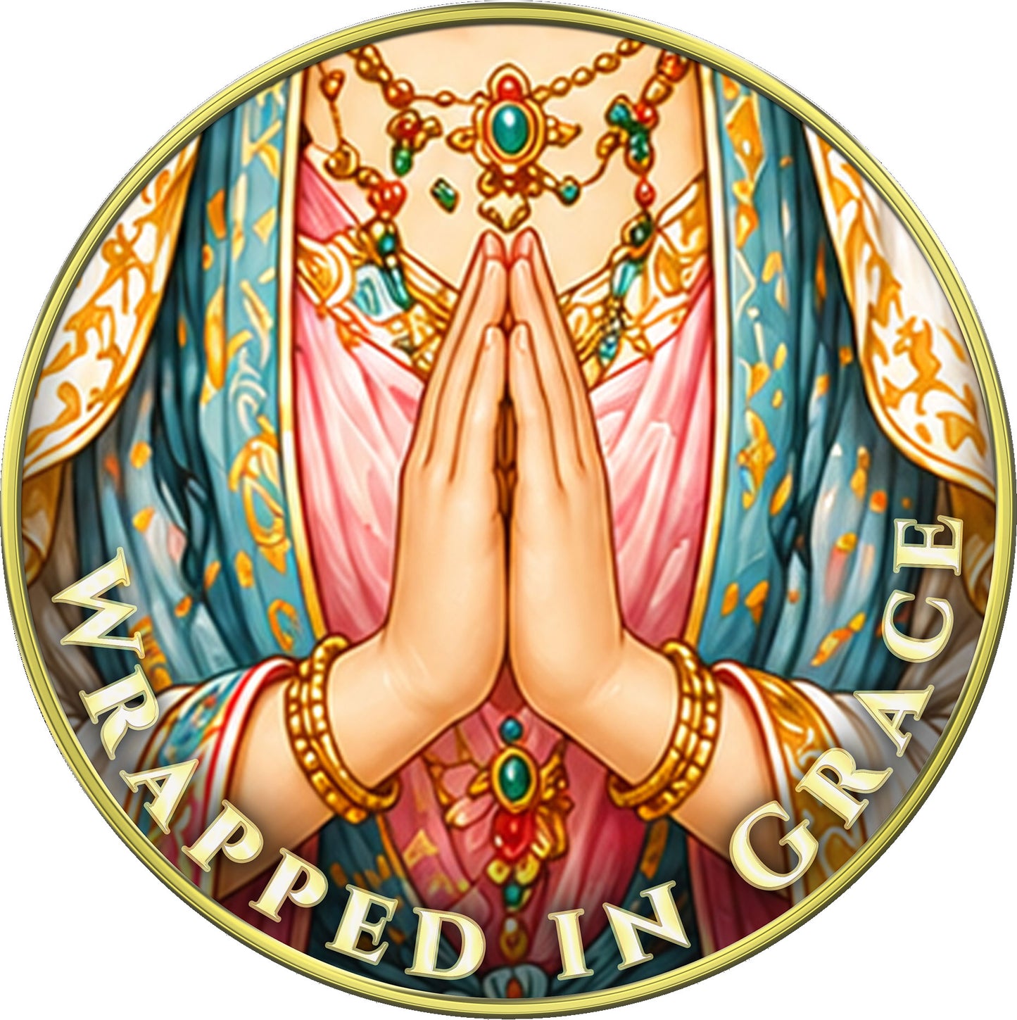 "Be Love • Be Compassion • Be Forgiveness, Wrapped in Grace" Inspirational Medallion
