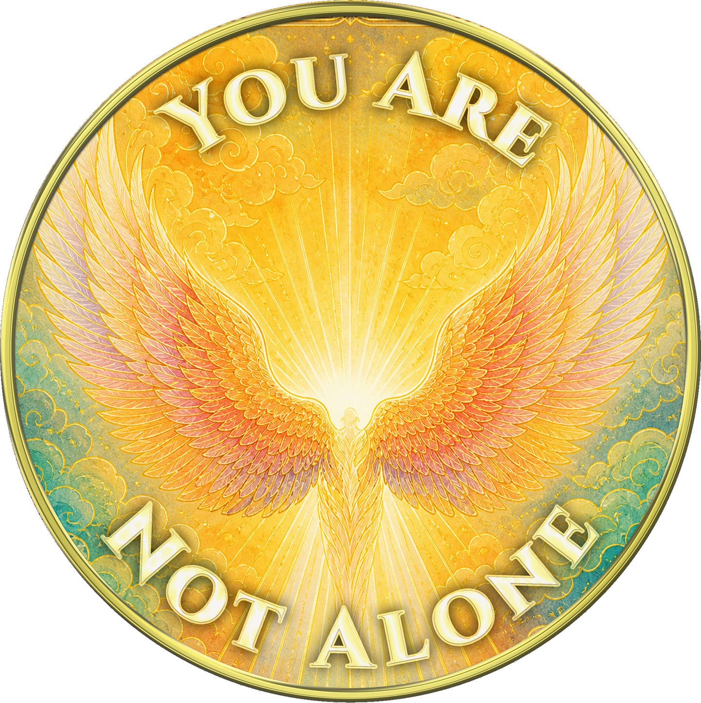 "I Am With You | You Are Not Alone" Inspirational Medallion