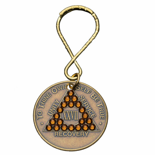 Bronze Crystallized Key-Tag