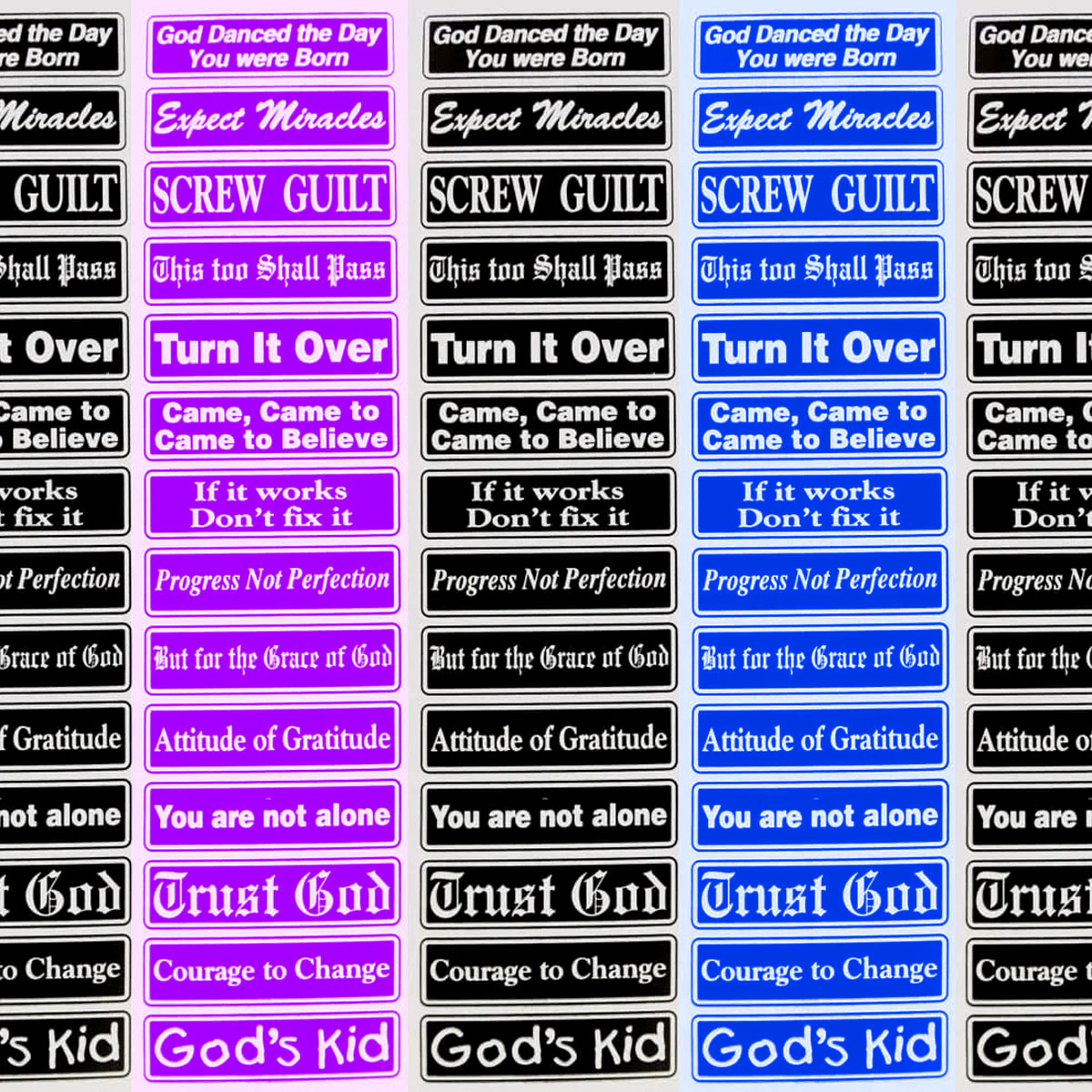 Multiple Recovery Sayings Strip Set One