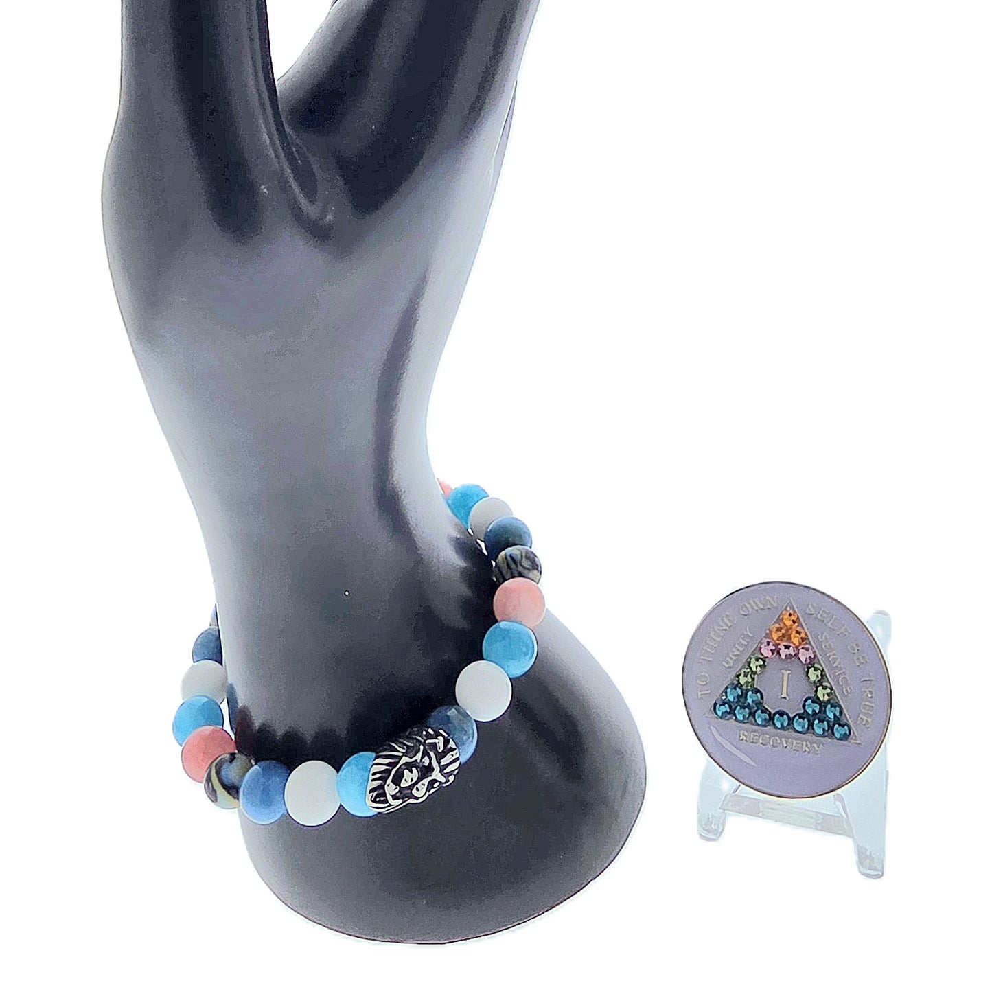 Moroxite Crystal Bracelet with Matching Recovery Chip