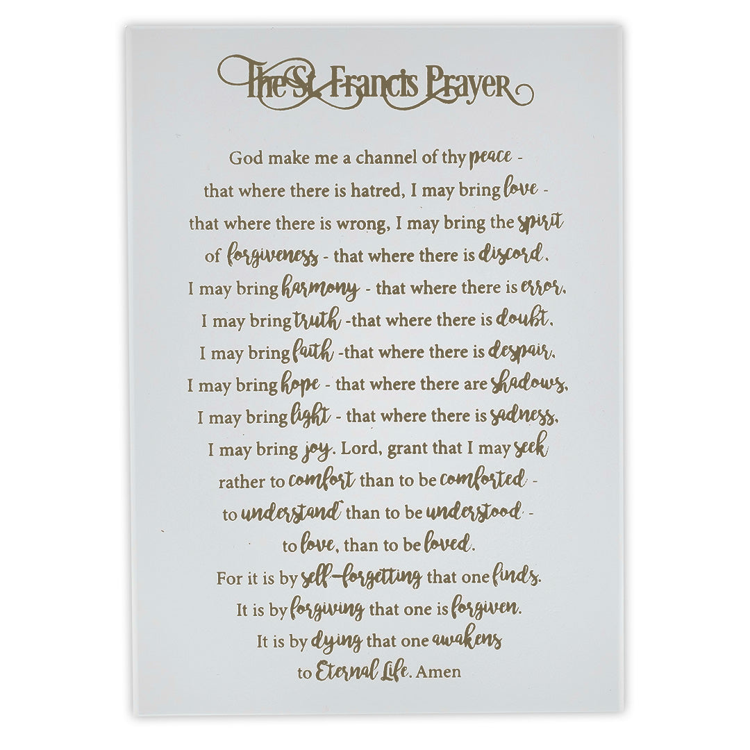 St. Francis Prayer Plaque