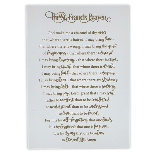 St. Francis Prayer Plaque