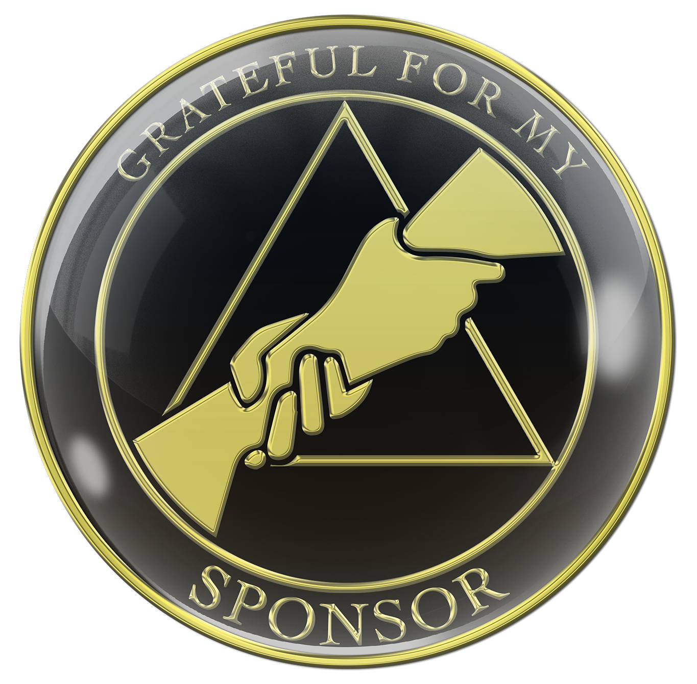 AA Sponsor Medallion - "Thank You for Putting My Hand into God's Hand"