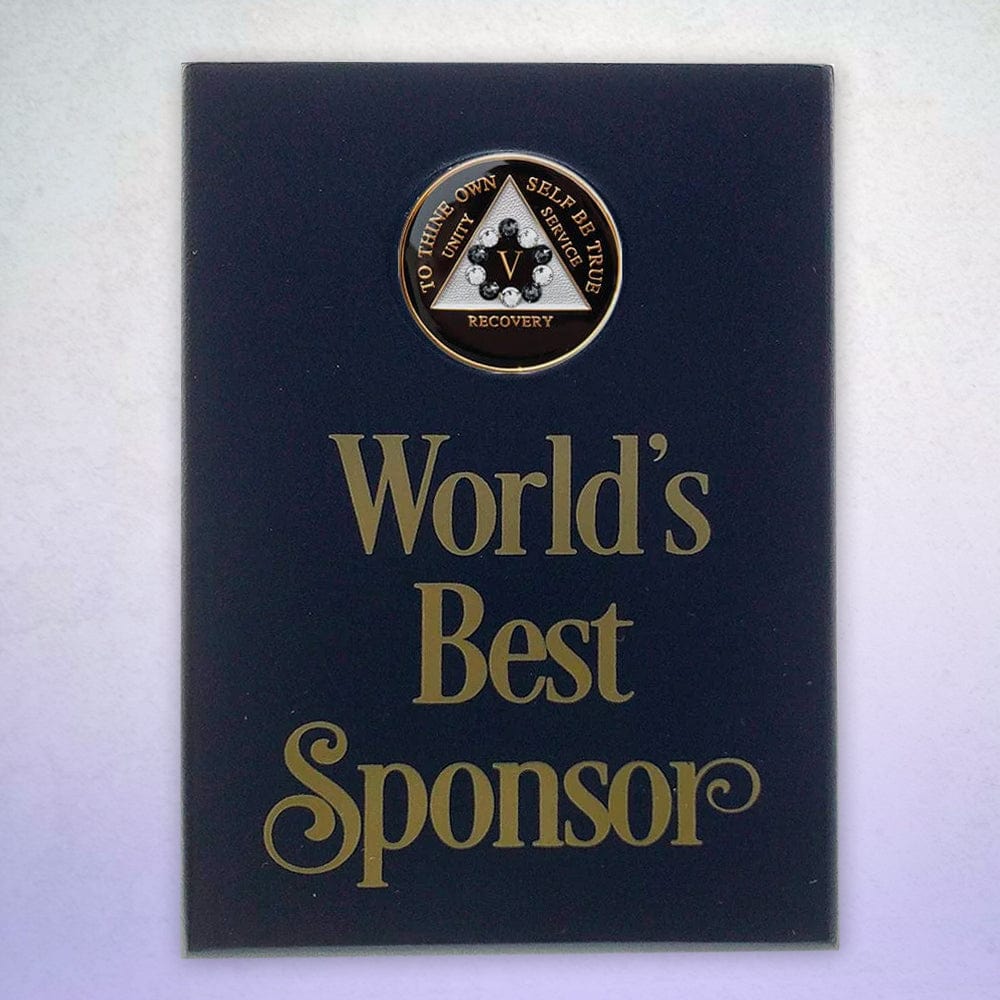 World's Best Sponsor Coin Holder Plaque Black