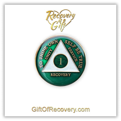 AA Recovery Medallion - Green