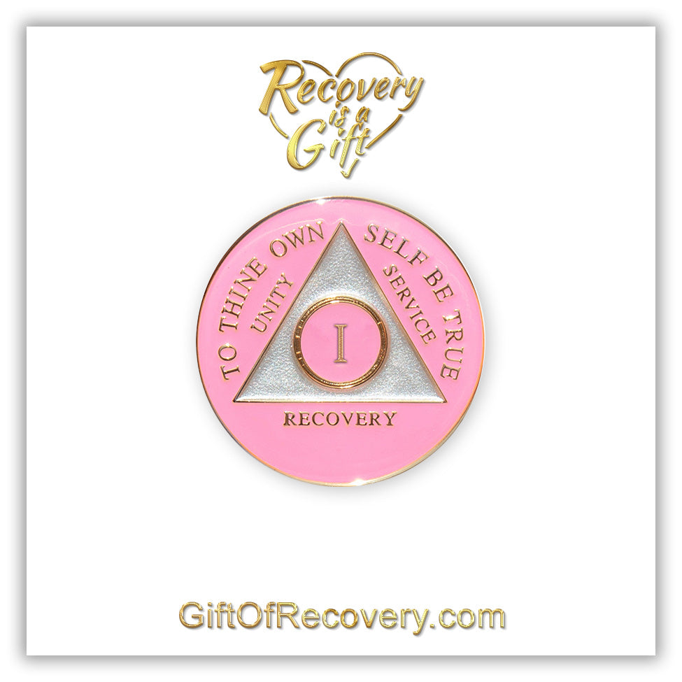 AA Recovery Medallion - Pink