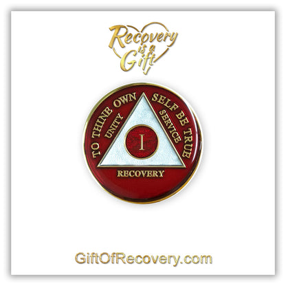 AA Recovery Medallion - Red