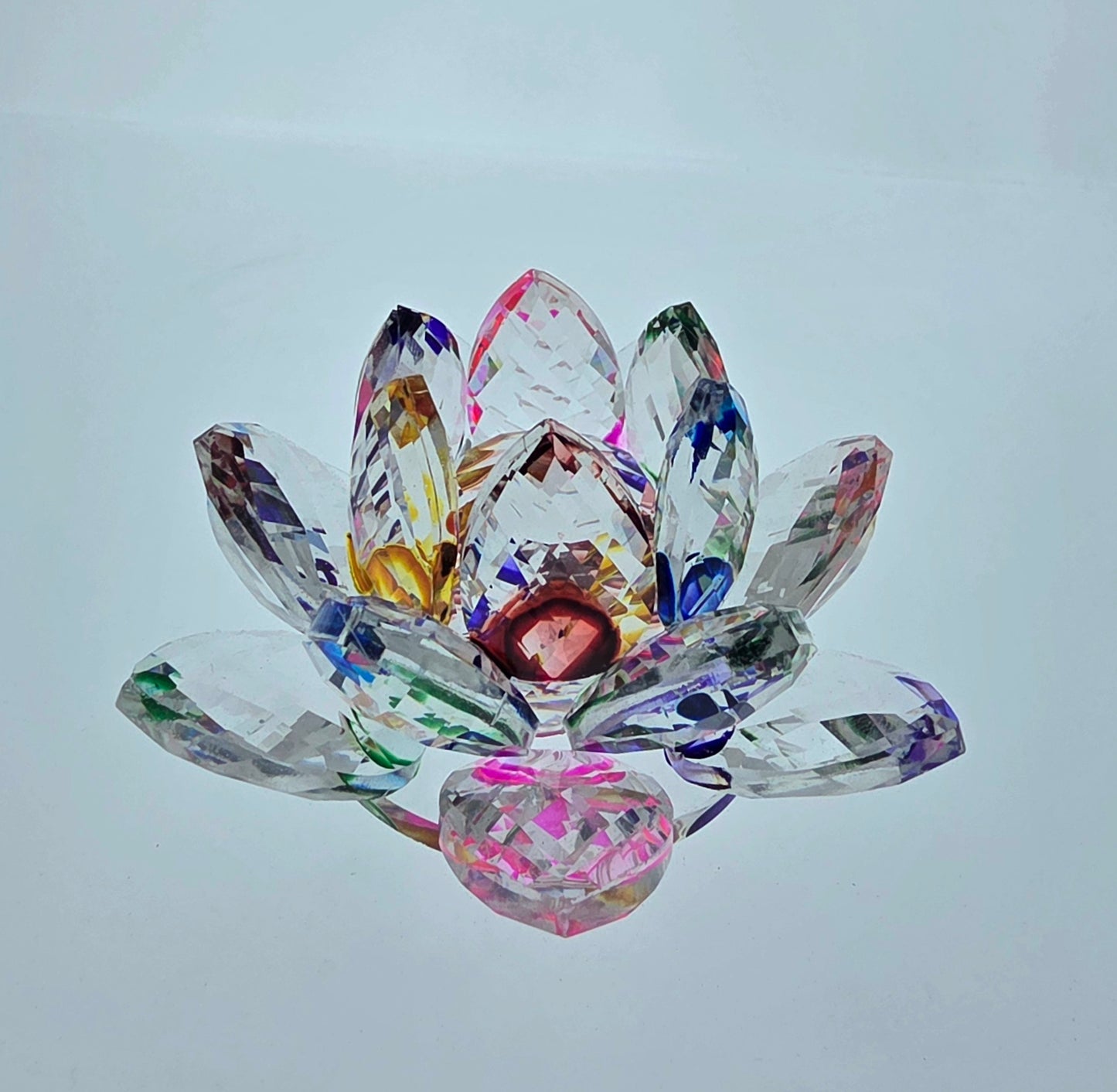 Rainbow Crystal Flower AA Coin Holder
