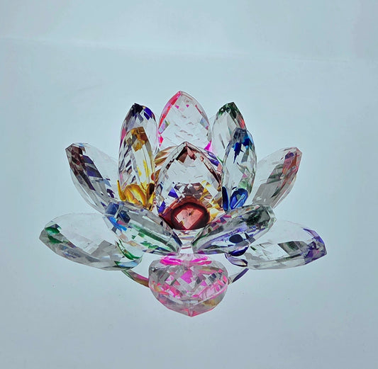 Rainbow Crystal Flower AA Coin Holder