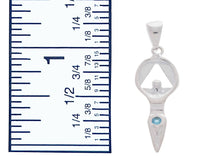 Load image into Gallery viewer, Alcoholics Anonymous Women In Recovery Symbol Pendant With Colored Stone, Ster. Silver
