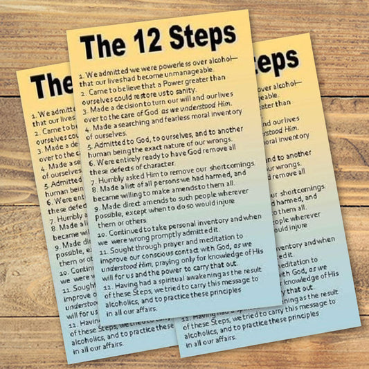 The 12 Steps Wallet Card