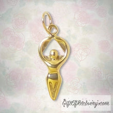 Load image into Gallery viewer, 14K Gold, Alcoholics Anonymous Women In Recovery Pendant, Small Size

