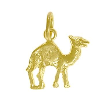 14K Gold Pendant, Adorable Camel 