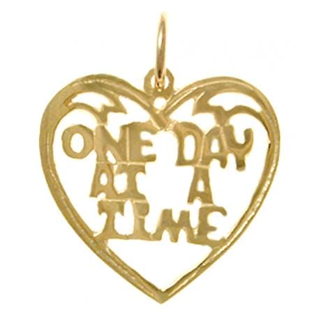14K Gold, Sayings Pendant, Heart With 