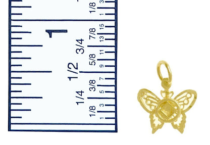 14K Pendant, Narcotics Anonymous Symbol On A Small Beautiful Butterfly