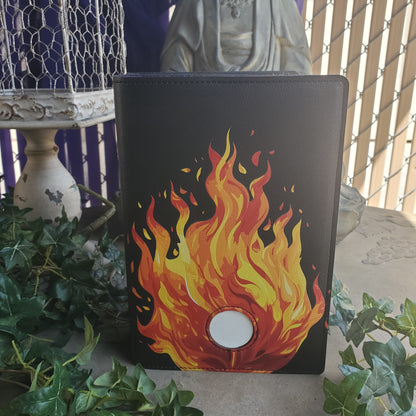 Flame Double Book Cover with Coin Holder for Big Book and 12n12