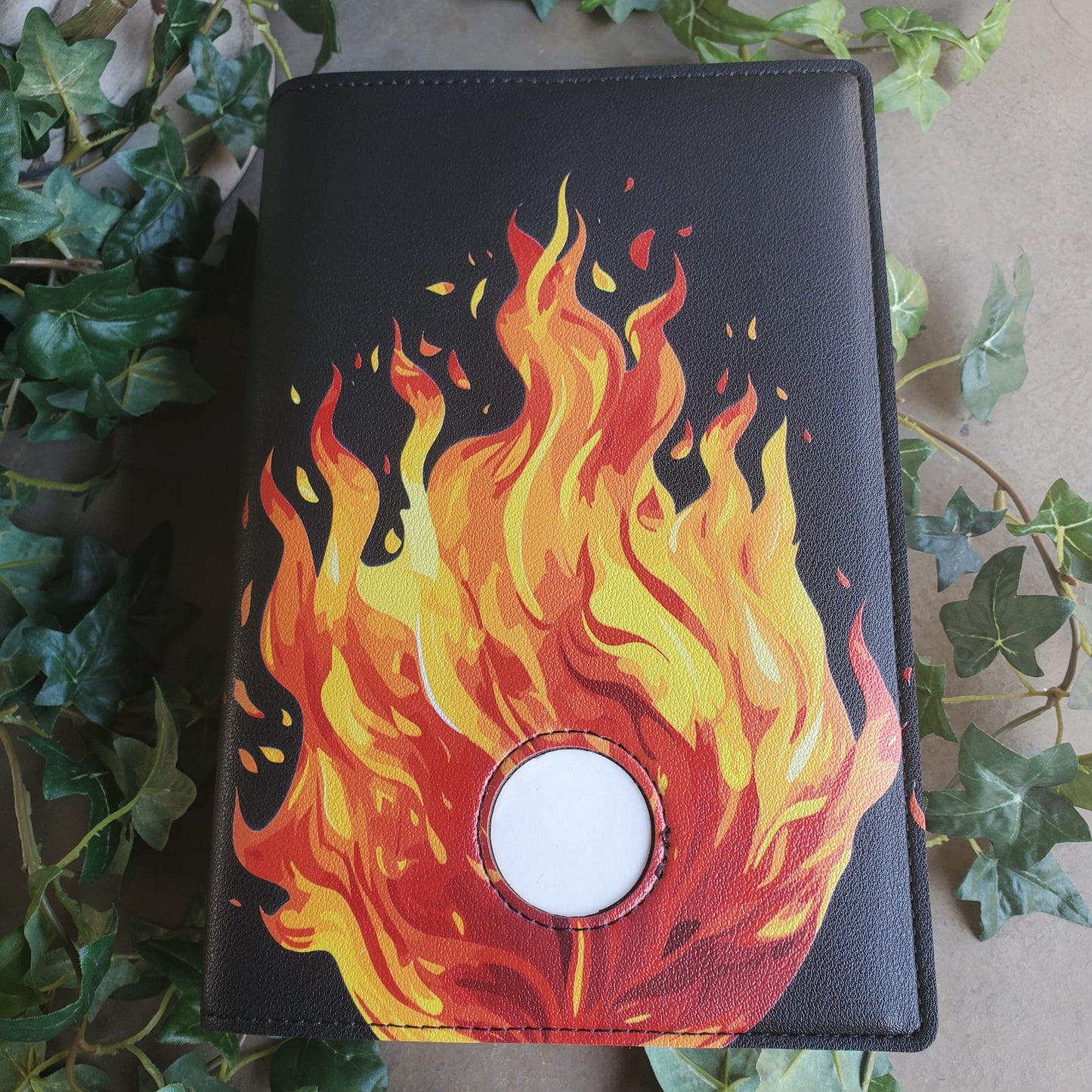 Flame Double Book Cover with Coin Holder for Big Book and 12n12
