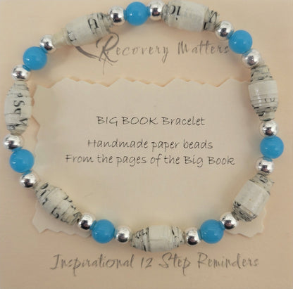 Big Book Bracelets By Recovery Matters - Made From Pages Of The Big Book