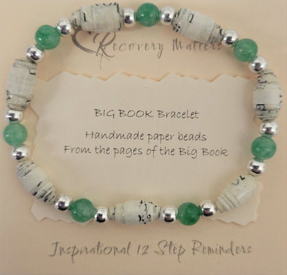 Big Book Bracelets By Recovery Matters - Made From Pages Of The Big Book