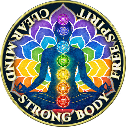 "Stay Aligned" Inspirational Medallion | Chakra Meditation