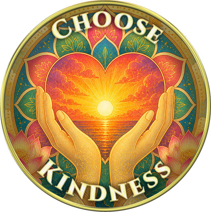 "Love With All Your Heart | Choose Kindness" Inspirational Medallion