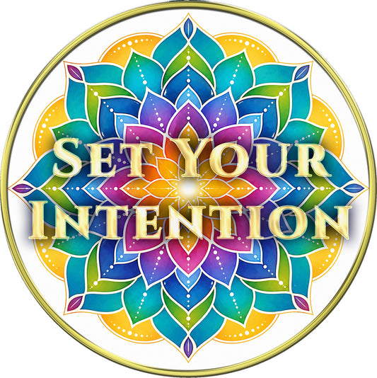 "Set Your Intention | Focus On What Matters" Inspirational Medallion