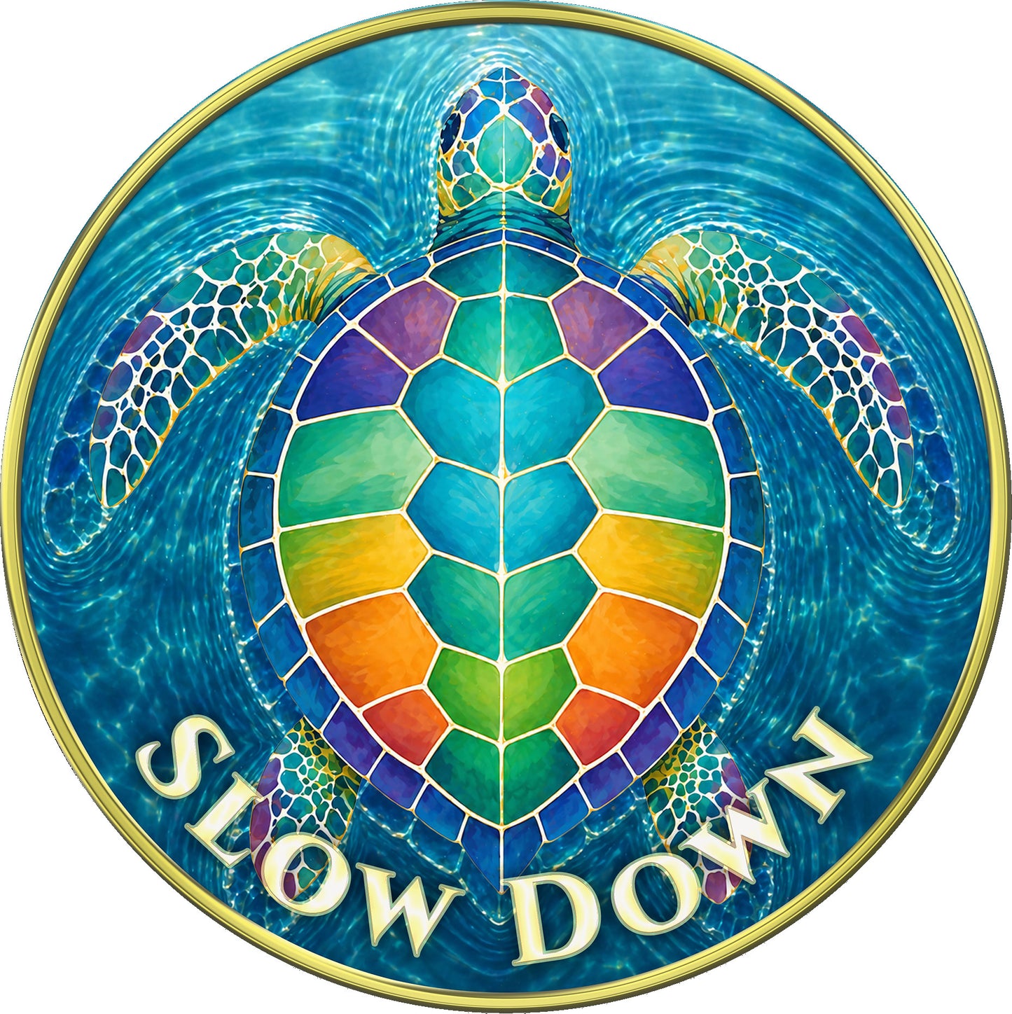 "Slow Down | Take Your Time" Inspirational Medallion