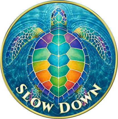 "Slow Down | Take Your Time" Inspirational Medallion