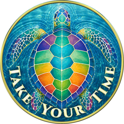 "Slow Down | Take Your Time" Inspirational Medallion