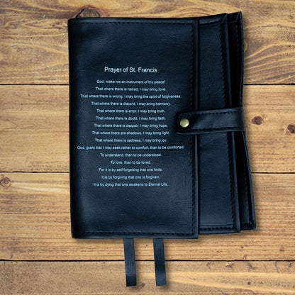 St. Francis Prayer Black Double Book Cover