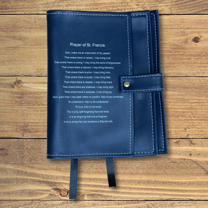 St. Francis Prayer Navy Blue Double Book Cover