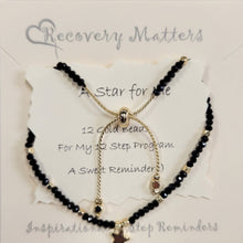 Load image into Gallery viewer, A Star For Me Bracelet By Recovery Matters Black
