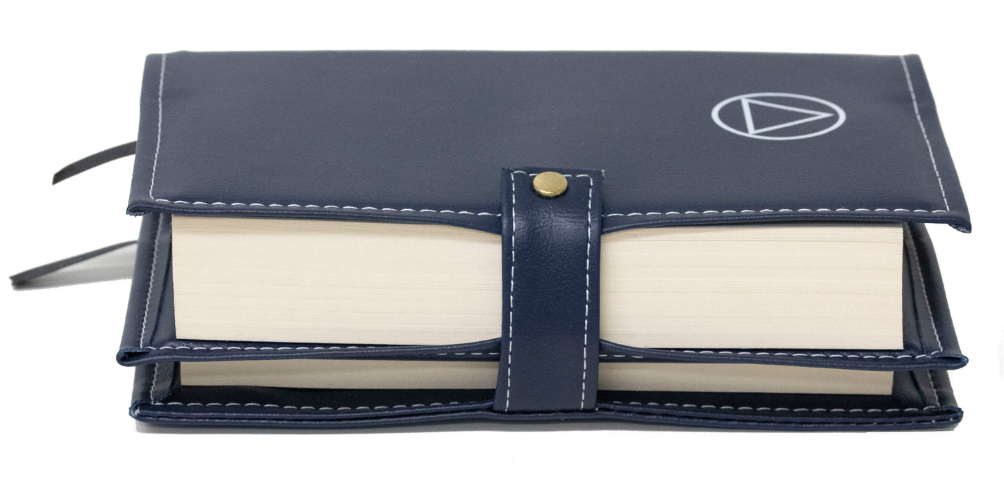 AA Navy Blue Double Book Cover With AA Symbol For Hardcover Books