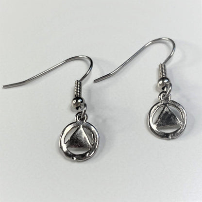 Alcoholics Anonymous Dangle Earrings By Recovery Matters