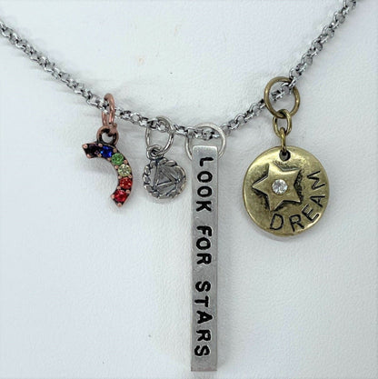 Alcoholics Anonymous "Look For The Stars" Bar Necklace By Recovery Matters