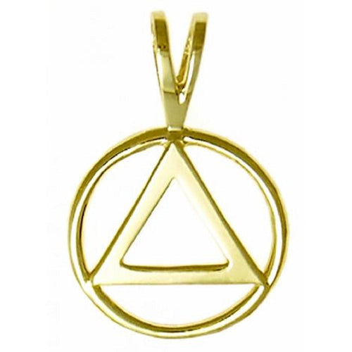 Alcoholics Anonymous Symbol, 14K Gold Pendant