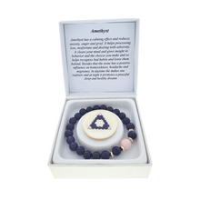 Load image into Gallery viewer, Amethyst Crystal Bracelet with Matching Recovery Chip

