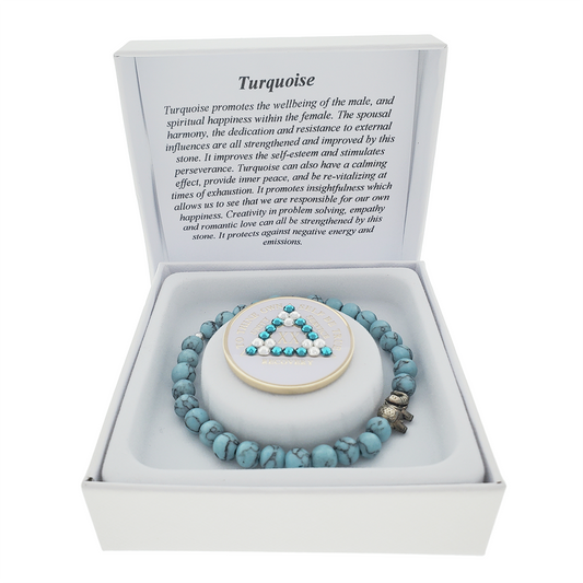 Turquoise Crystal Bracelet with Matching Recovery Chip