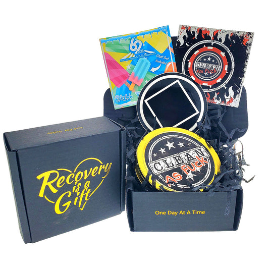 "Clean As Fuck" Recovery Celebration Value Gift Box 3x3
