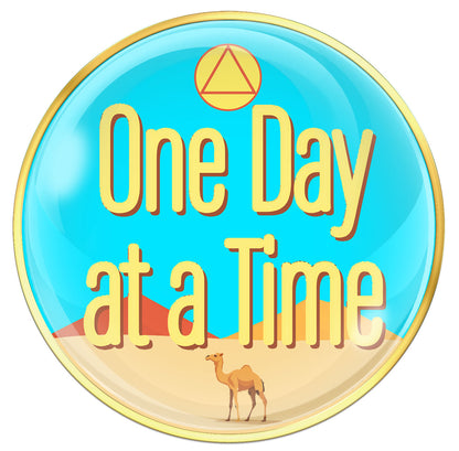 AA Recovery Medallion - Camel - One Day at a Time