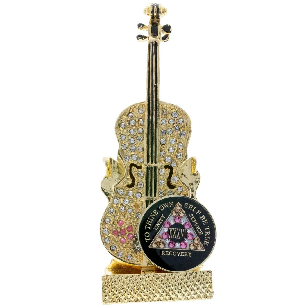 Cello Collector Bling Box/Sobriety Chip Holder (with Chip)