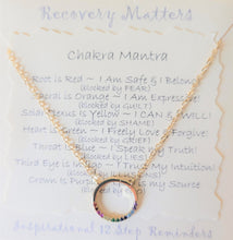 Load image into Gallery viewer, Chakra Mantra Necklace By Recovery Matters
